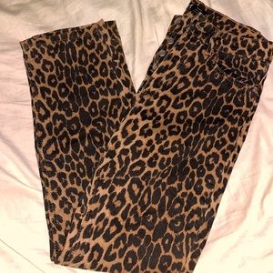 Zara Leopard Print Jeans